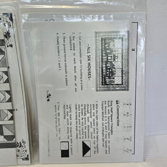 Four Corners Quilt Patterns Flowers from the Heart and Village Walk - Picture 4 of 5